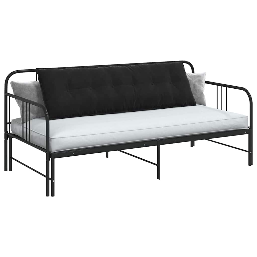 Vidaxl rugkussen zwart 160 x 50 cm cordstof