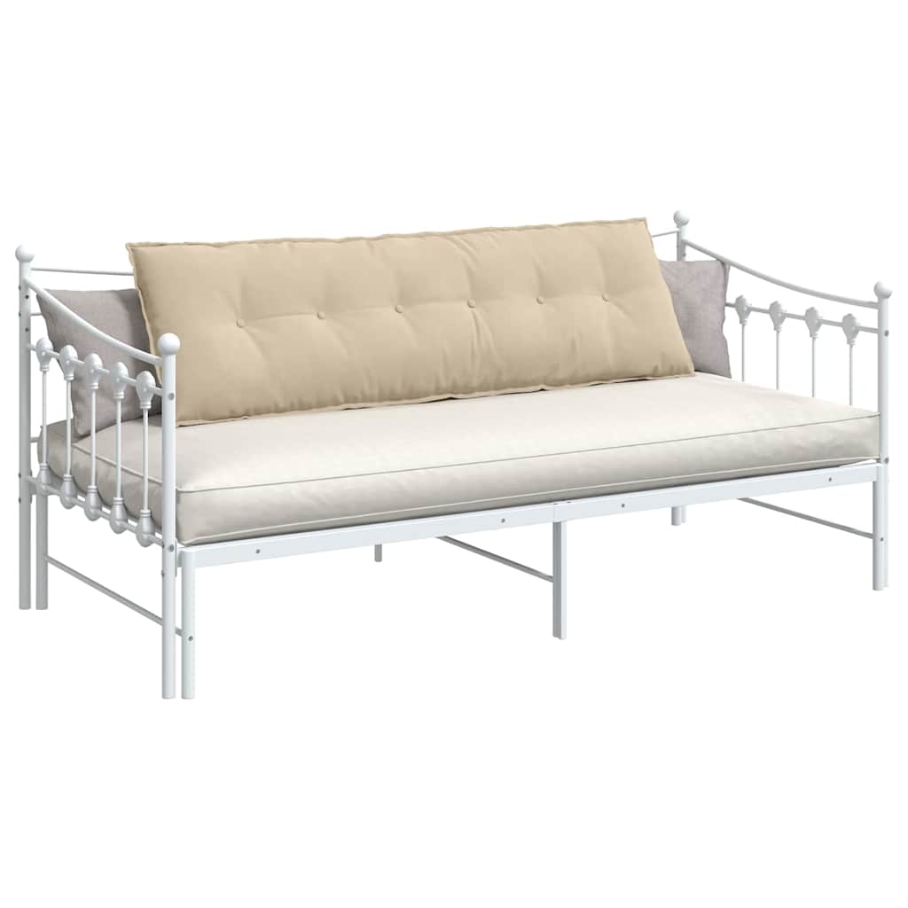 Vidaxl rugkussen crème 160 x 50 cm microvezel stof