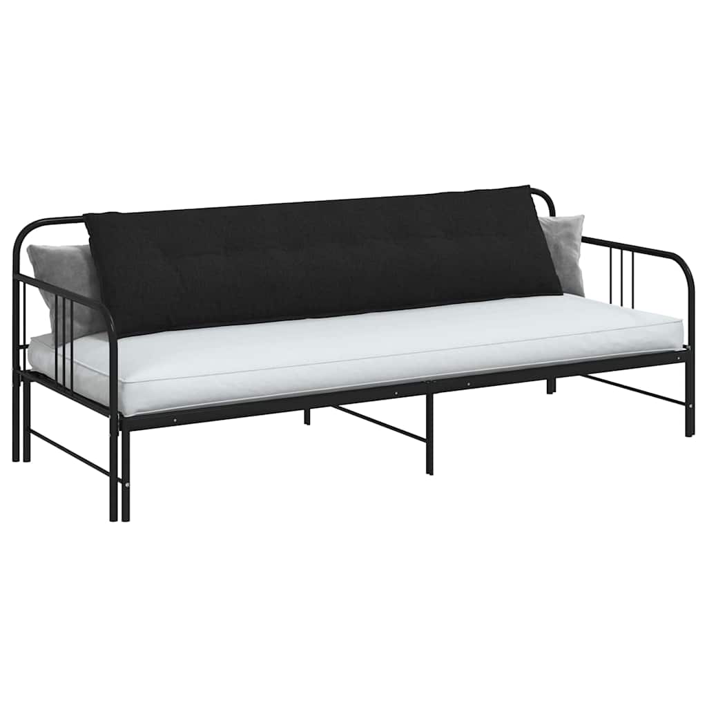 Cuscino schienale Vidaxx tessuto nero 200 x 19 x 50 cm