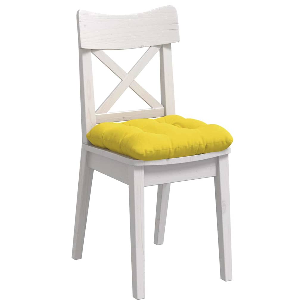 Cuscini seduta Vidaxl 4 pezzi tessuto giallo chiaro 40 x 40 x 12 cm