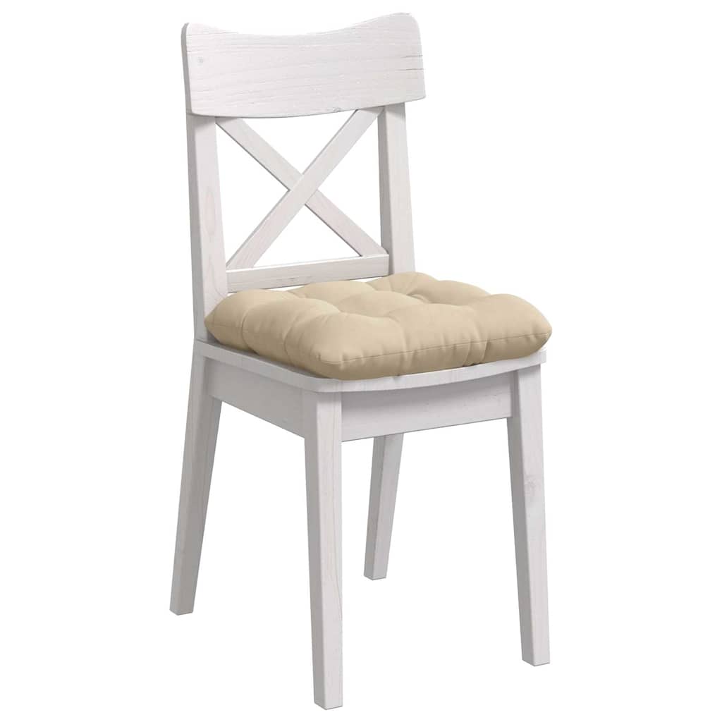 Vidaxl zitkussens 4 pcs crème 40 x 40 cm microvezel stof