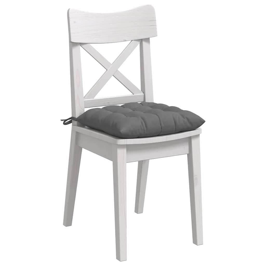 Cuscini per sedili Vidaxx 4 pezzi in microfibra grigio scuro 40 x 40 x 6 cm