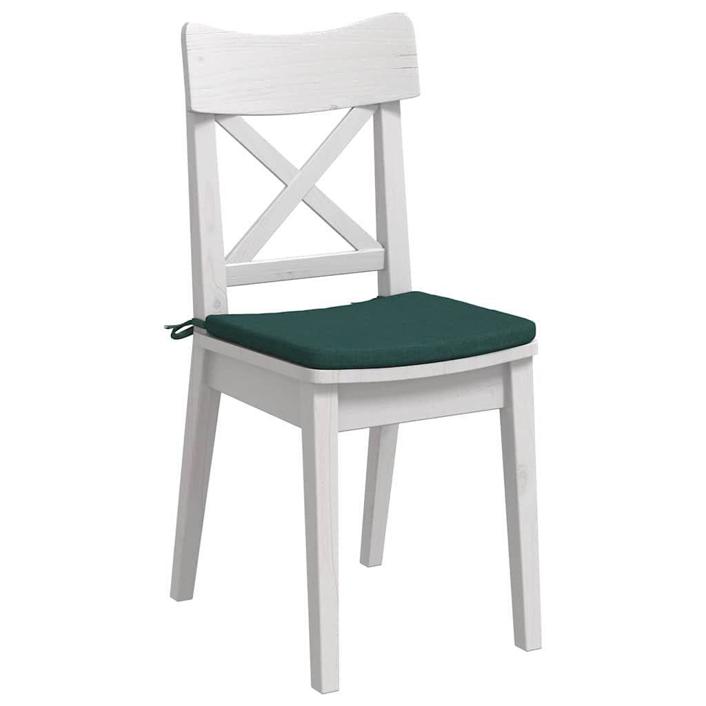 Cuscini per sedili VidaXL 4 pezzi in tessuto verde scuro 40 x 40 x 3 cm