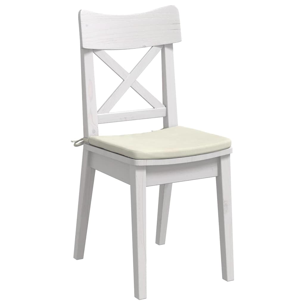 Cuscini per sedili Vidaxx 4 pezzi crema 40 x 40 x 3 cm velluto
