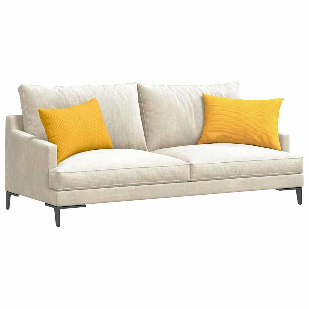 Cuscini per divano VidaXL 2 pezzi in tessuto a corde giallo chiaro 60 x 40 cm