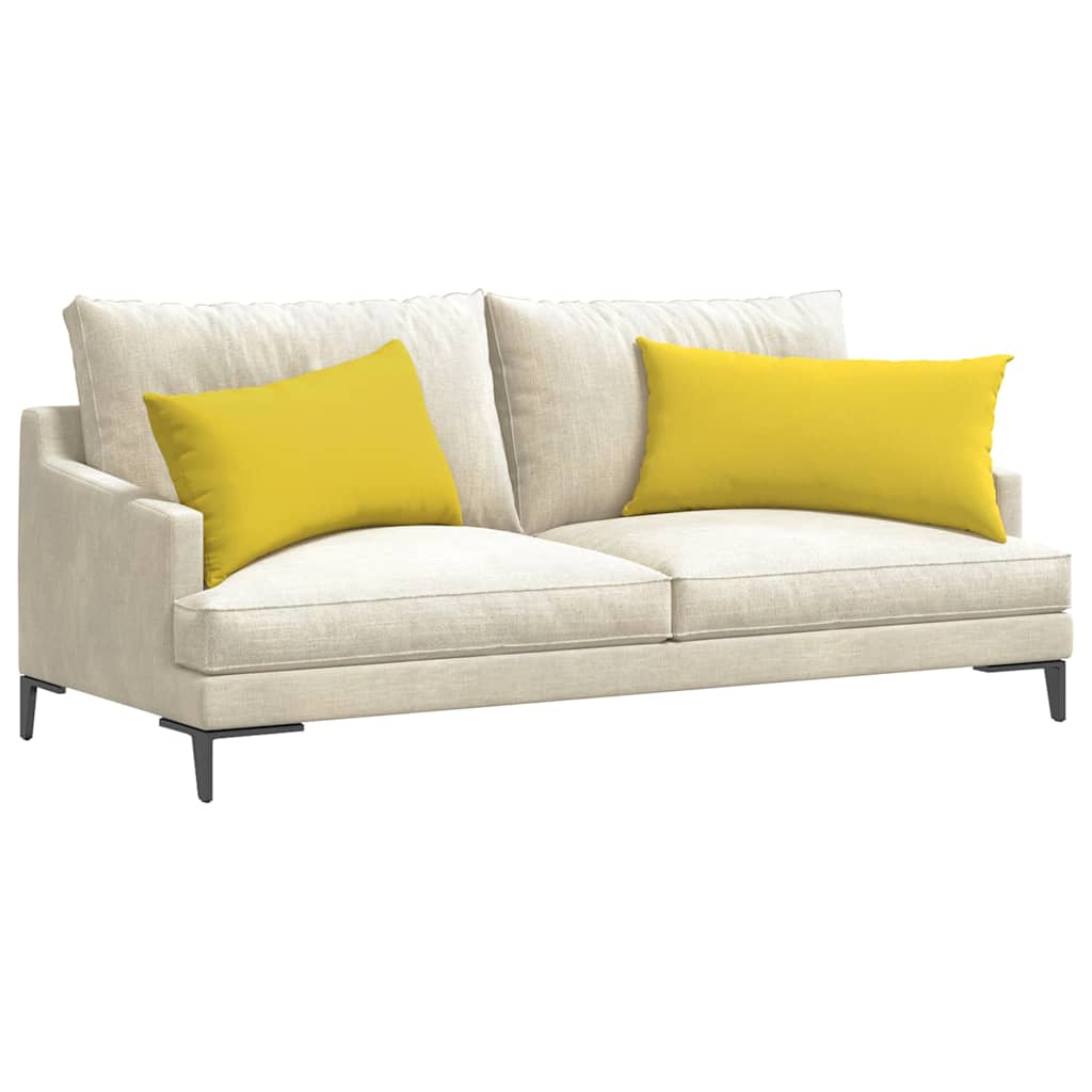 Cuscini per divano VidaXL 2 pezzi in tessuto giallo chiaro 80 x 40 cm