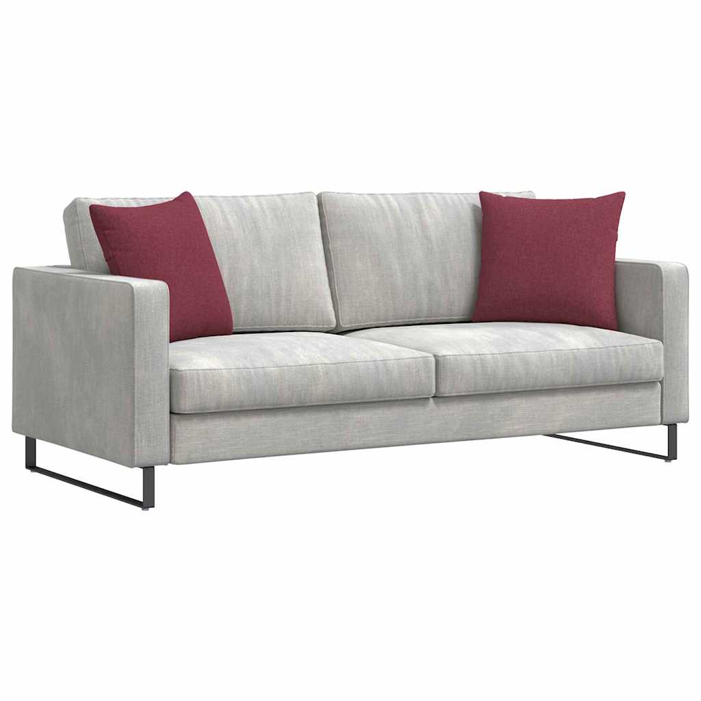 Vidaxl sofa kussens 2 pcs wijnrood 45 x 45 cm stof