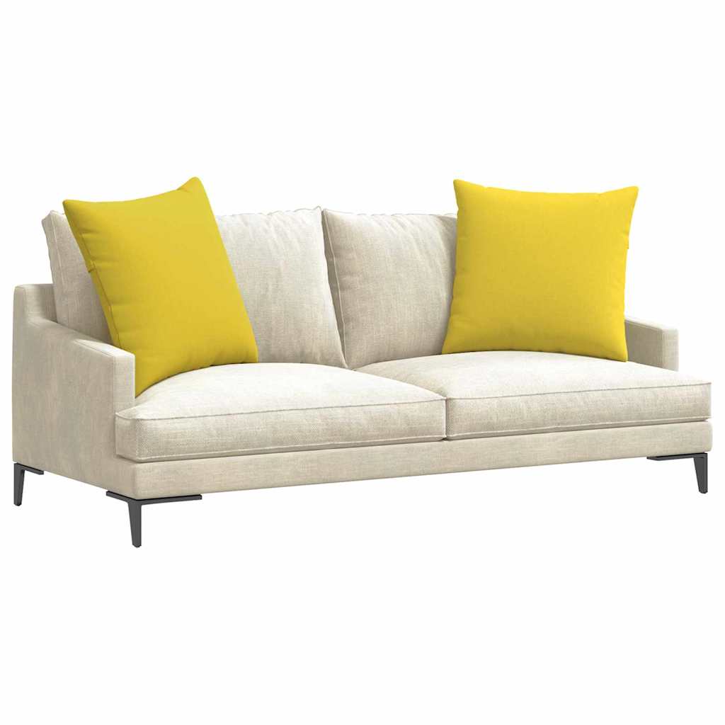 Cuscini per divano VidaXL 2 pezzi in tessuto giallo chiaro 80 x 80 cm