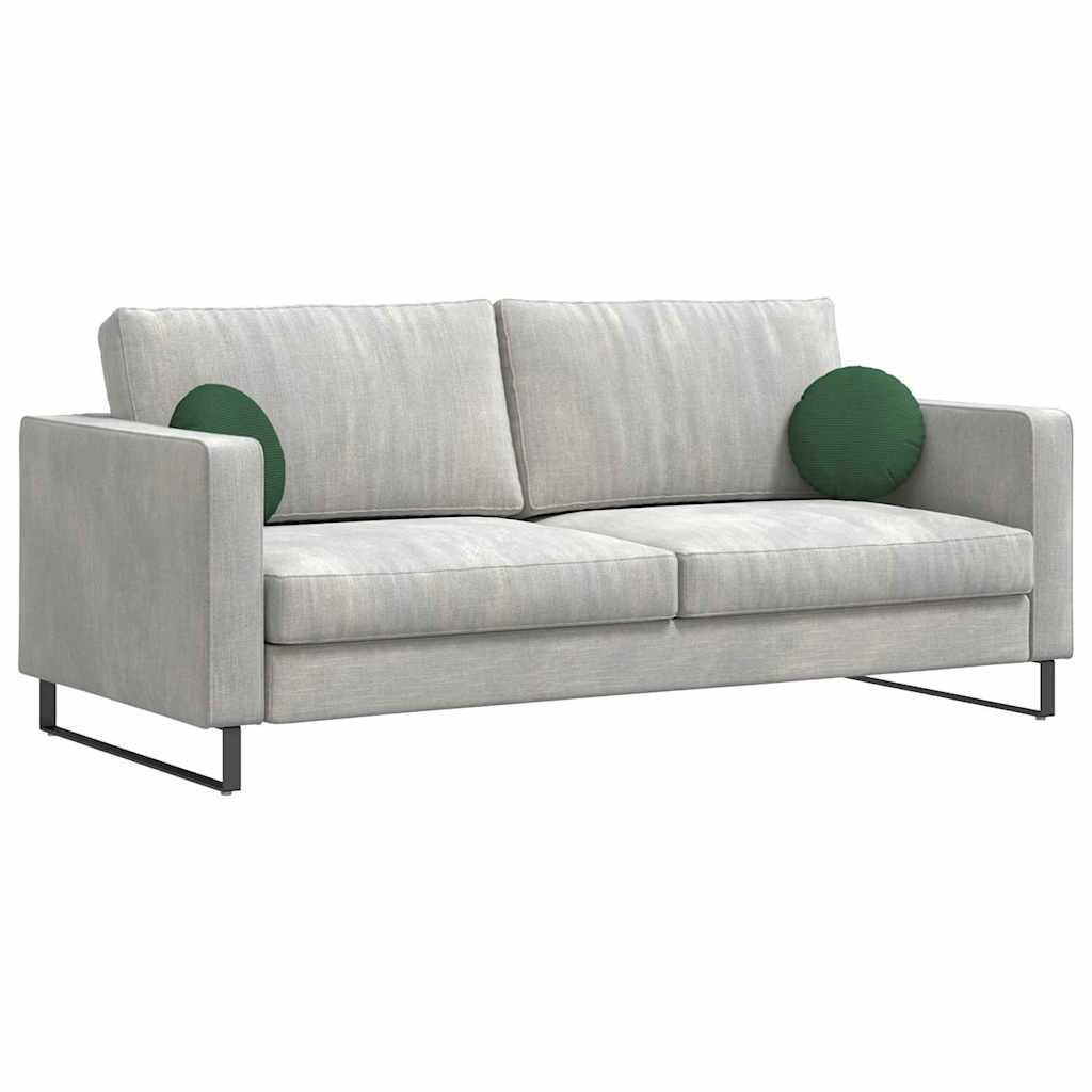 Cojines de asiento VidaXL 2 piezas tejido de algodón verde oscuro ø 30 cm