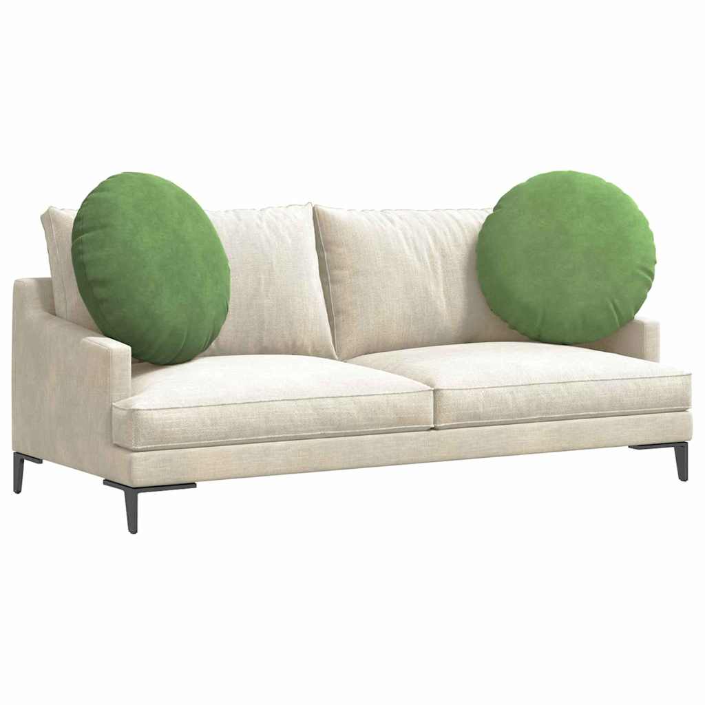 Cuscini seduta Vidaxx 2 pezzi verde chiaro ø 40 x 13 cm velluto