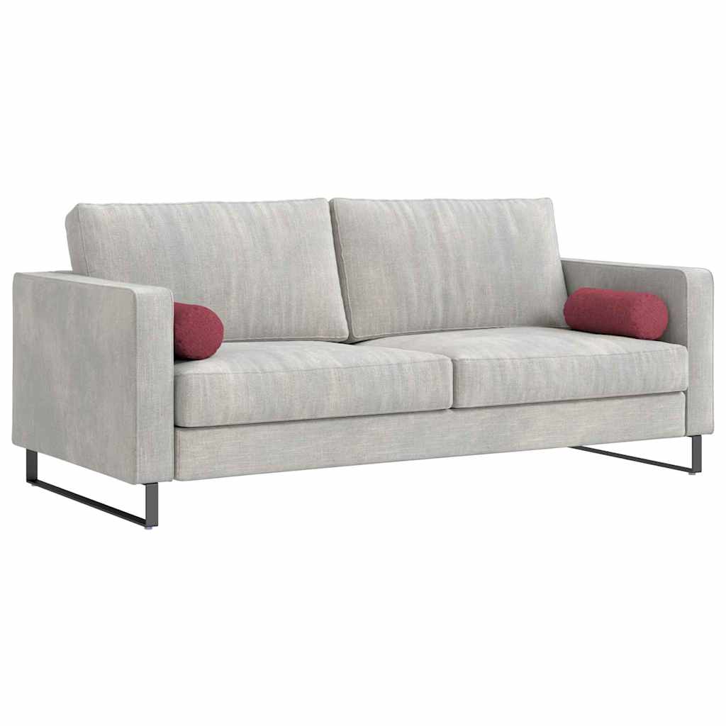 Cuscini a rullo VidaXL 2 pezzi in tessuto rosso vino ø 15 x 40 cm