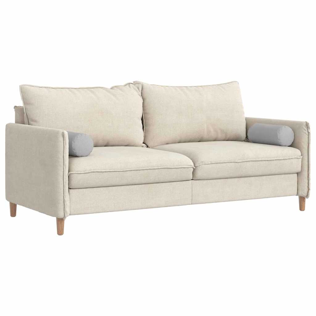 Cuscini a rullo VidaXL 2 pezzi in tessuto grigio nuvola ø 15 x 40 cm
