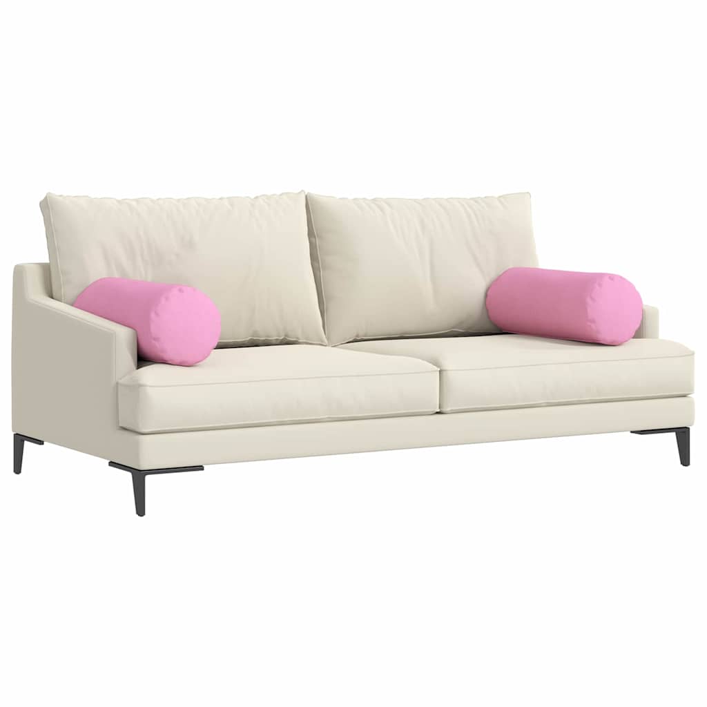 Cuscini a rullo VidaXL 2 pezzi in tessuto rosa ø 25 x 70 cm