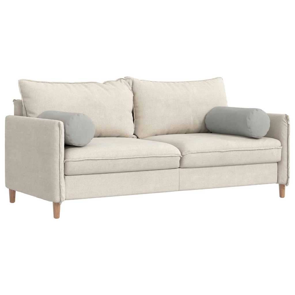 Cuscini a rullo VidaXL 2 pezzi in tessuto microfibra grigio chiaro ø 25 x 70 cm