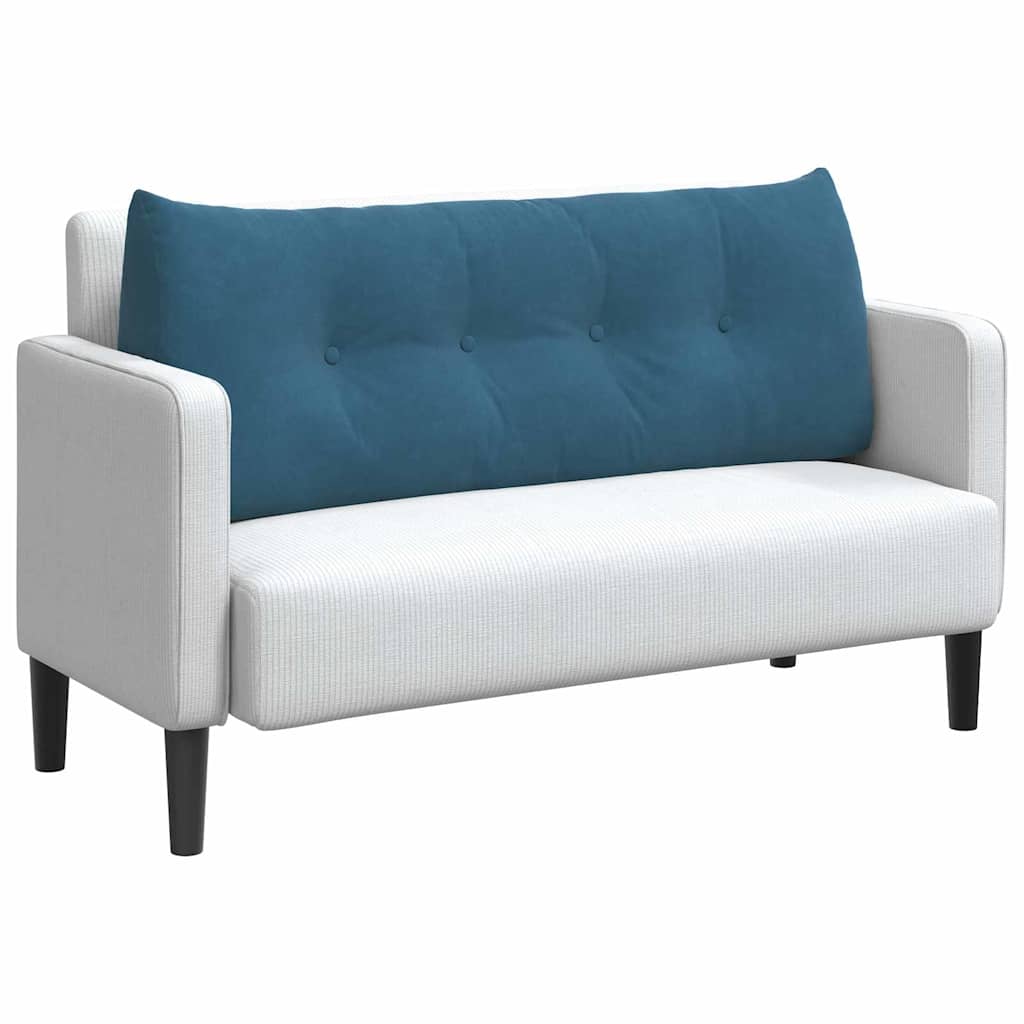 Vidaxl rugkussen blauw 120 x 24 x 50 cm fluweel