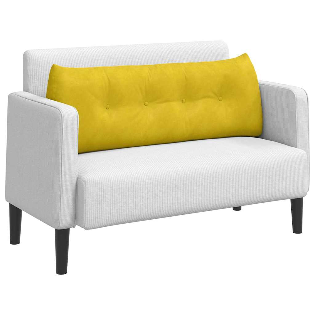 Cuscino schienale Vidaxx giallo 140 x 24 x 50 cm in velluto