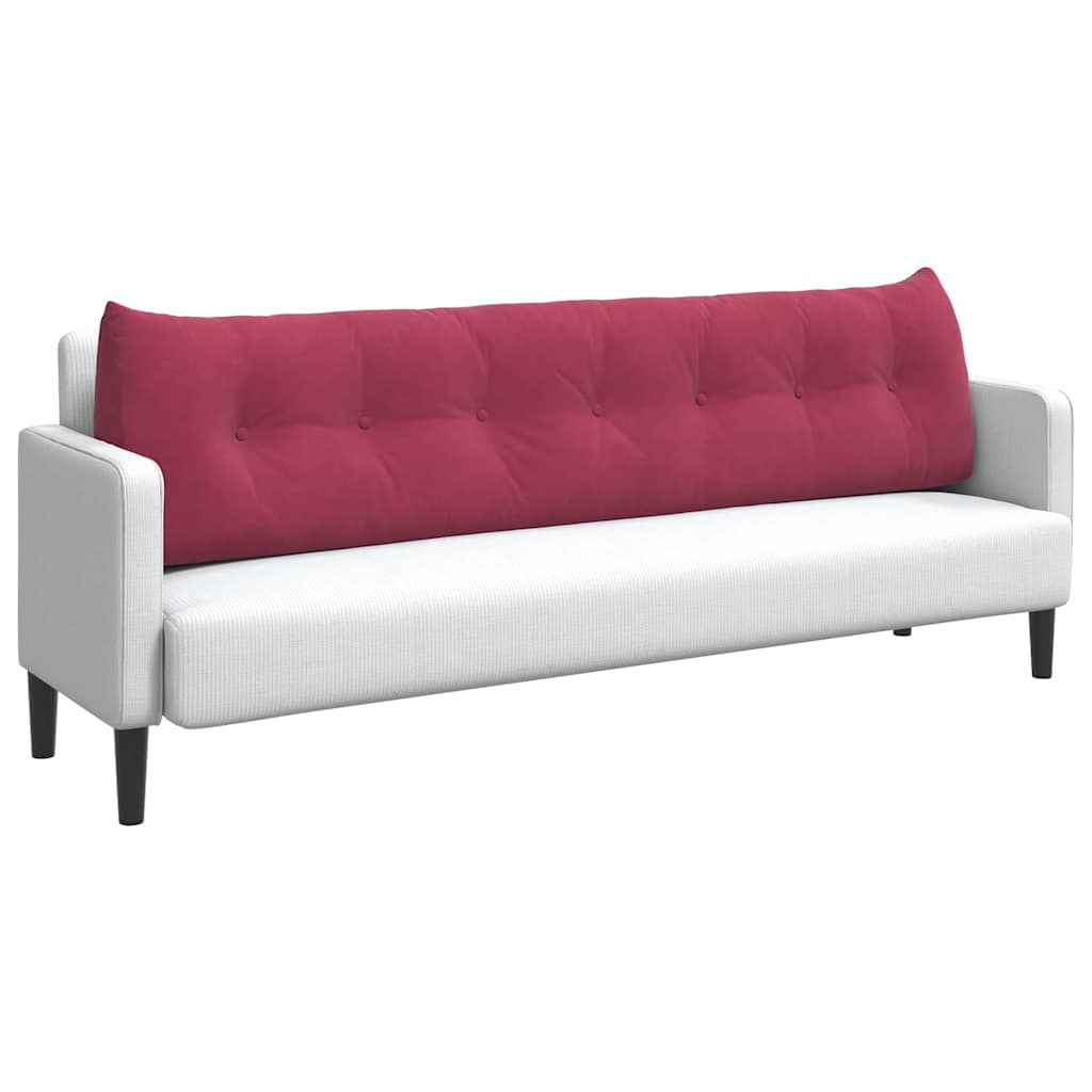 Cuscino schienale Vidaxx rosso vino 200 x 24 x 50 cm in velluto