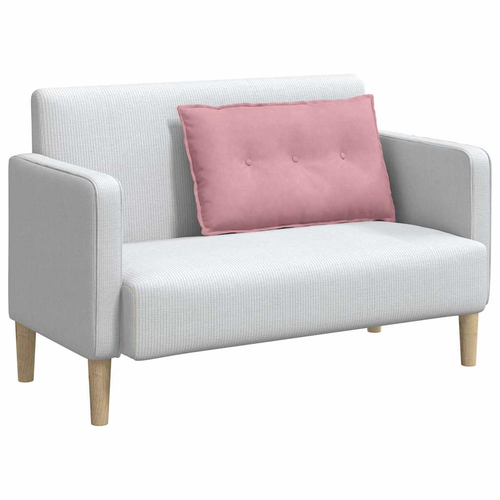 Vidaxl rugkussen roze 80 x 50 cm cordstof