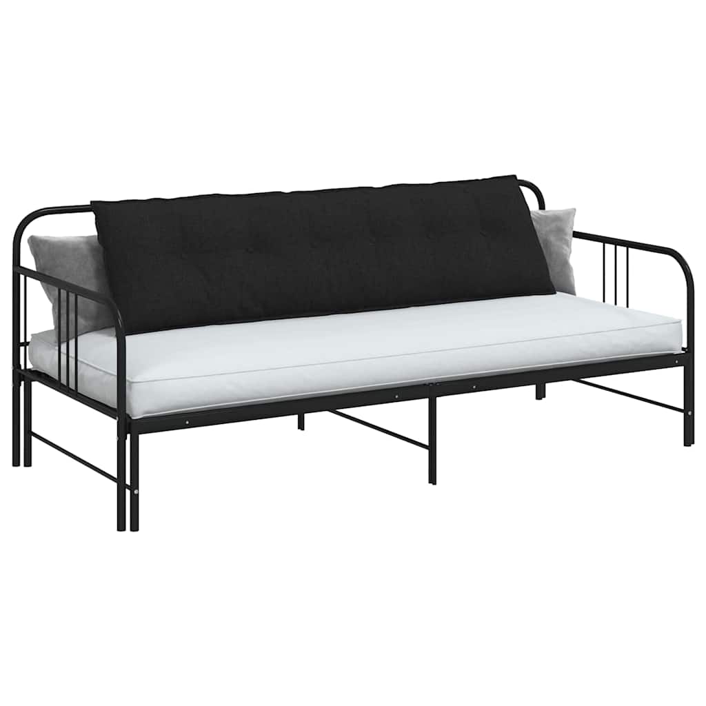 Cuscino schienale Vidaxx tessuto nero 180 x 19 x 50 cm