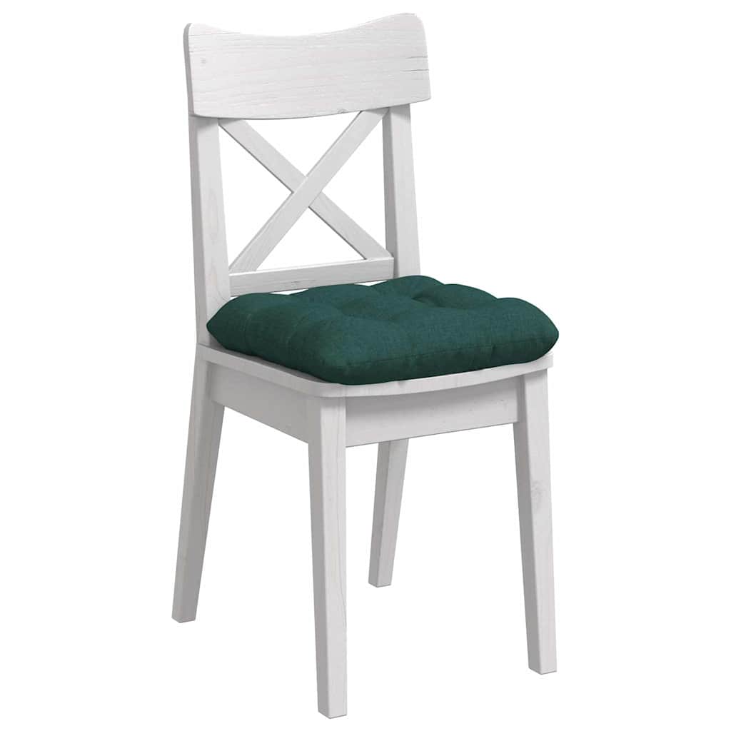 Cuscini per sedili VidaXL 4 pezzi in tessuto verde scuro 40 x 40 x 12 cm