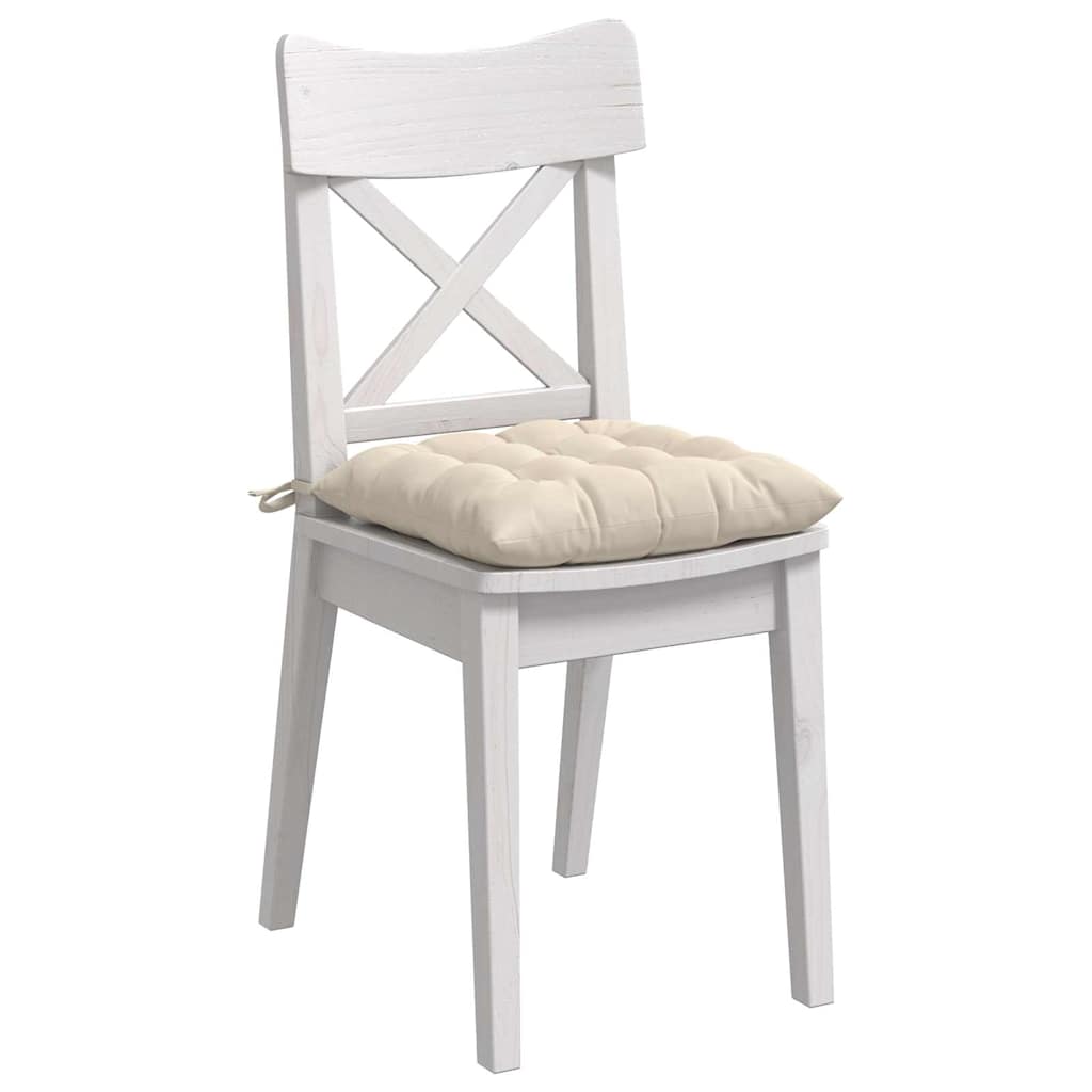 Vidaxx cojines de asiento 4 piezas beige 40 x 40 x 6 cm microfibra