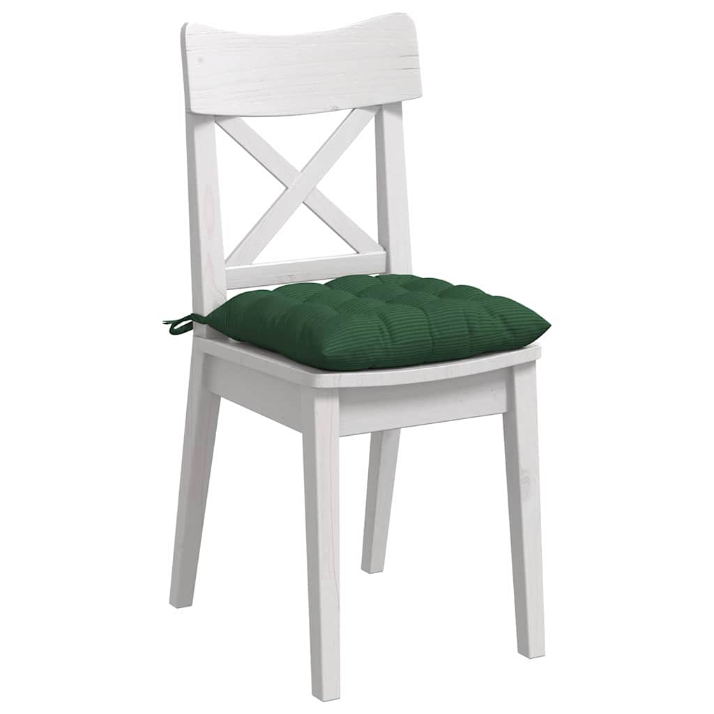Cuscini per sedili VidaXL 4 pezzi verde scuro 40 x 40 x 6 cm in tessuto di cotone