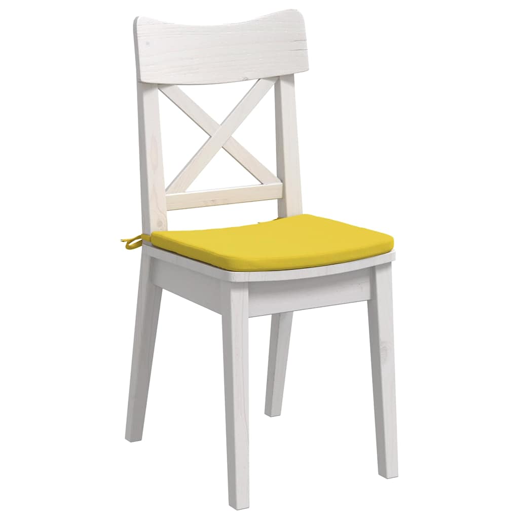 VidaXL cojines de asiento 4 piezas tejido amarillo claro 40 x 40 x 3 cm