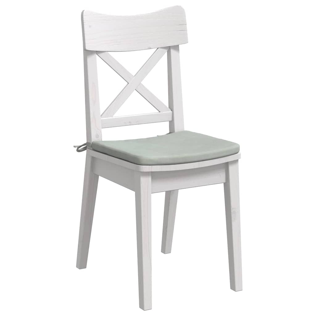 Cuscini per sedili VidaXL 4 pezzi grigio chiaro 40 x 40 x 3 cm in velluto