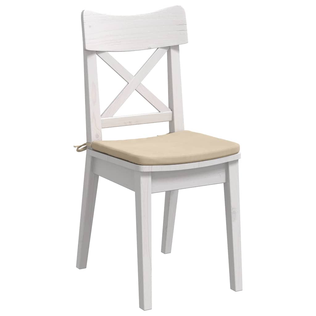 Cuscini seduta Vidaxx 4 pezzi crema 40 x 40 x 3 cm tessuto in microfibra