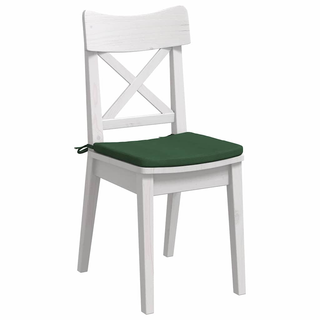 Cojines de asiento VidaXL 4 piezas verde oscuro 40 x 40 x 3 cm tela de algodón