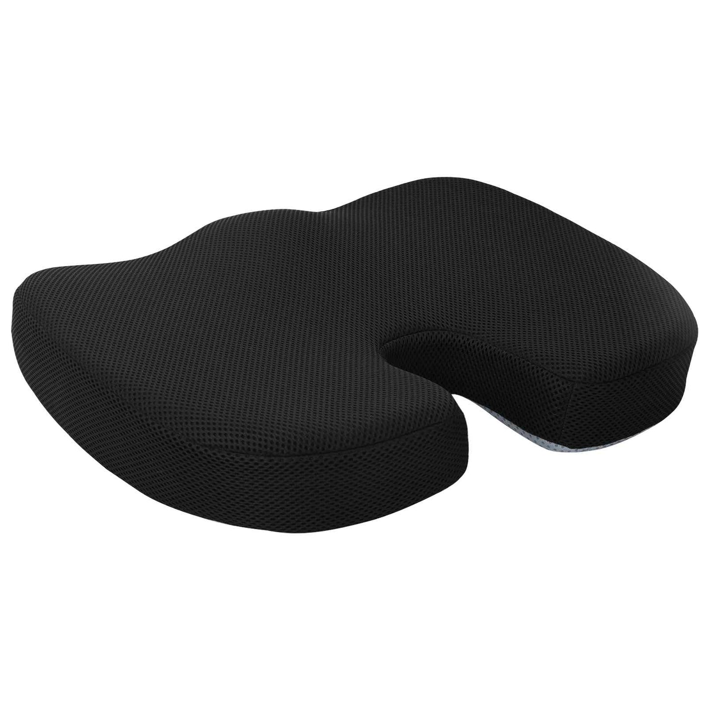 Cuscino per seduta Vidaxx con cuscino nero 47 x 36,5 x 8 cm con tessuto a rete
