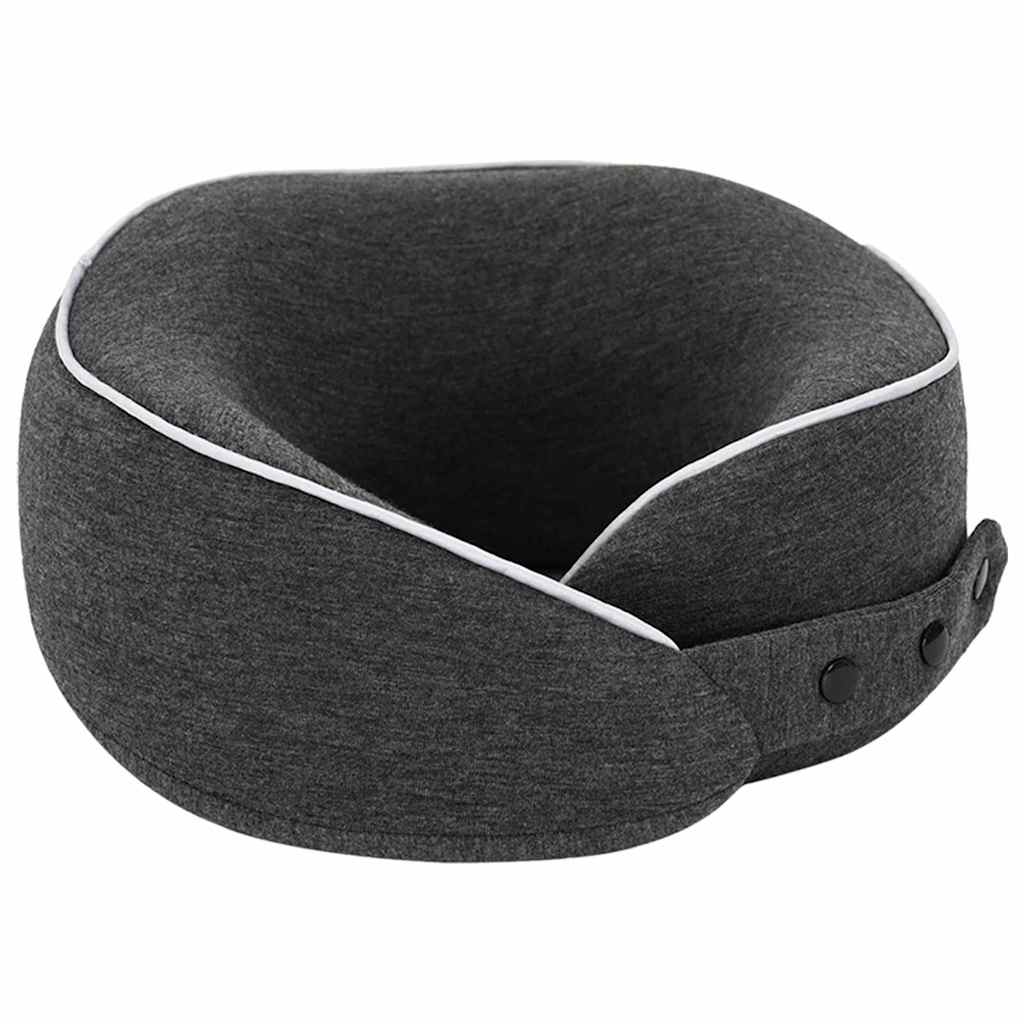 Cuscino da viaggio VidaXL per il collo grigio scuro 28 x 28 x 14 cm in cotone
