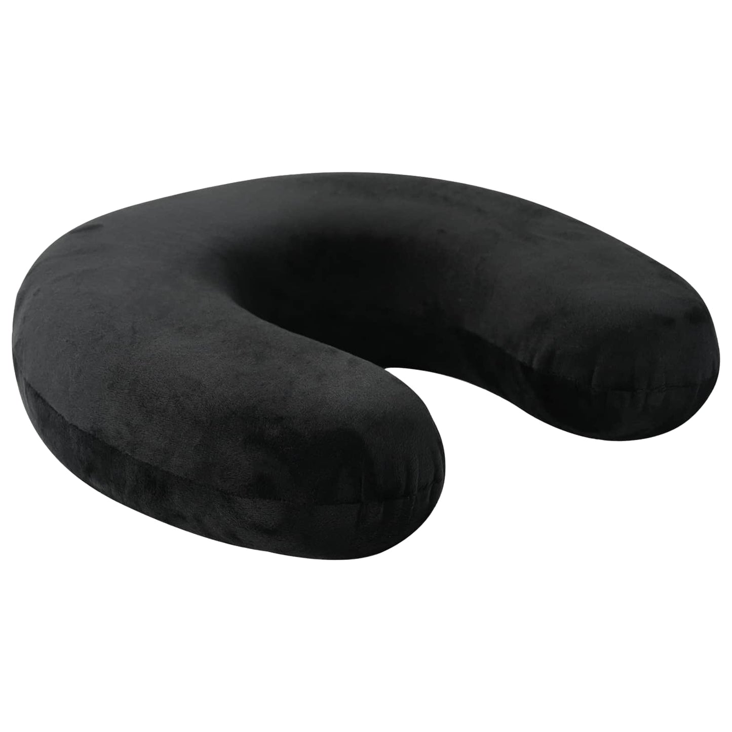 Vidaxx almohada de viaje para el cuello con cojín negro 27 x 27 x 8 cm terciopelo