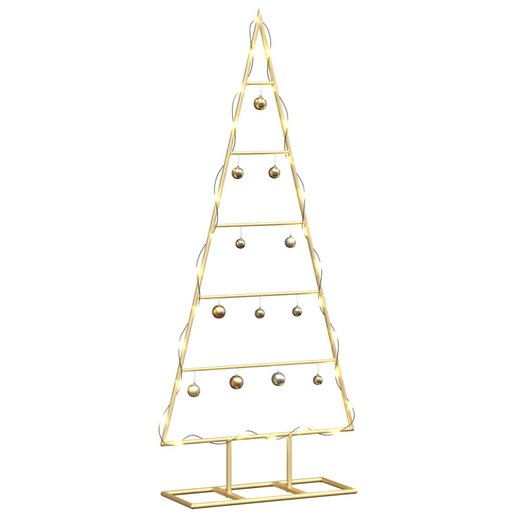 Albero di Natale in metallo Vidaxx con standard in acciaio verniciato a polvere color oro da 90 cm