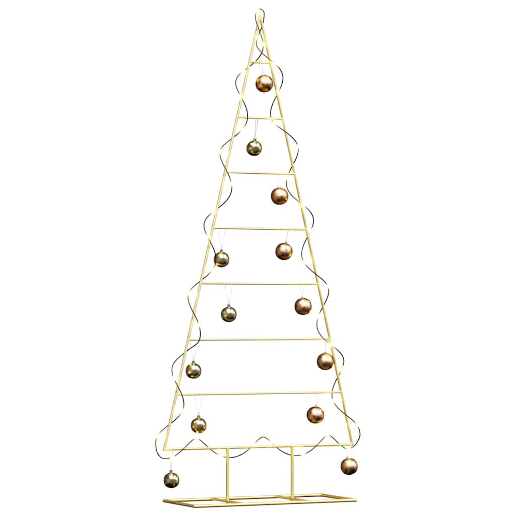 Albero di Natale in metallo Vidaxx con standard in acciaio verniciato a polvere dorato da 150 cm