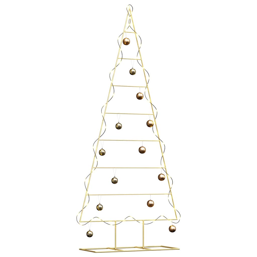 Albero di Natale in metallo Vidaxx con standard in acciaio verniciato a polvere color oro da 181 cm