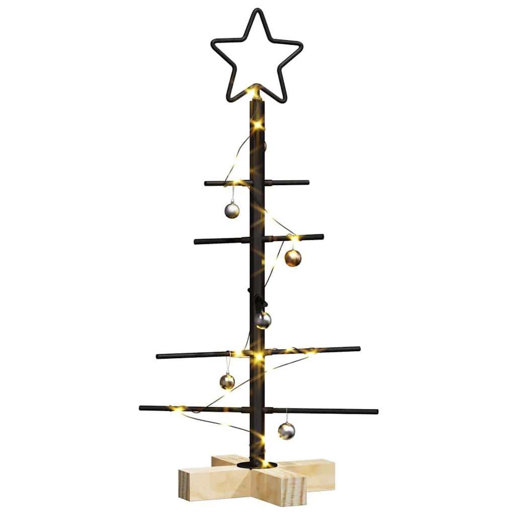 Vidaxx árbol de Navidad de metal negro 59,5 cm acero con recubrimiento en polvo