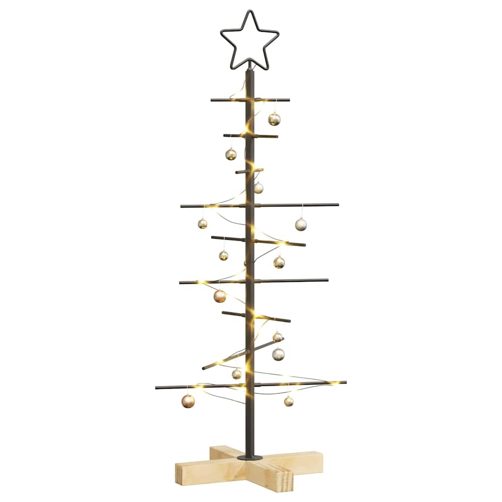 Albero di Natale in metallo Vidaxx con acciaio verniciato a polvere nero standard da 89 cm