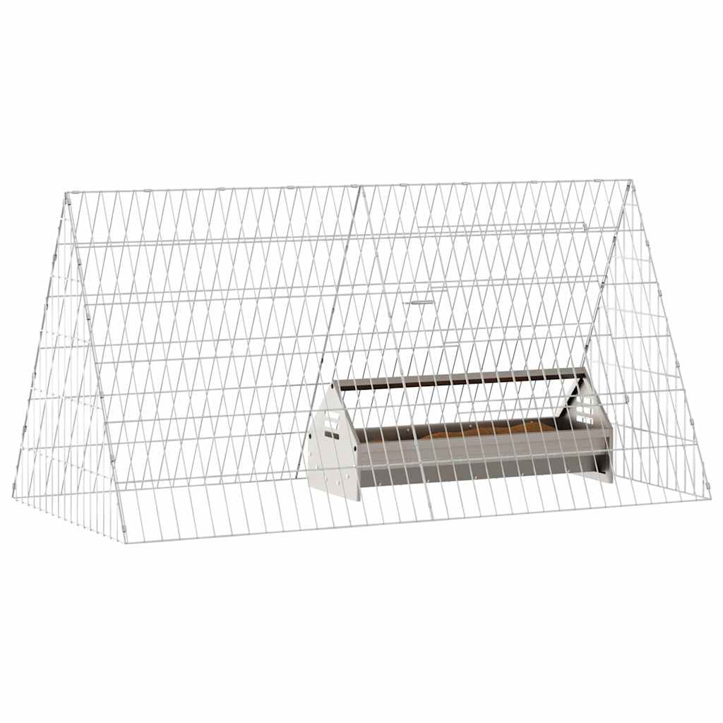 Gallinero vidaxx plata 110 x 55 x 55 cm acero galvanizado