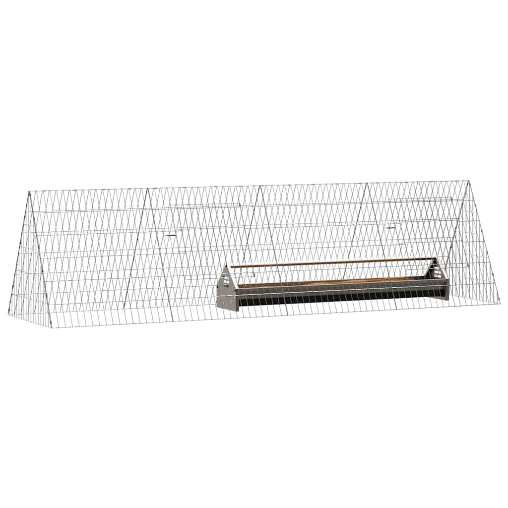 Pollaio Vidaxx argento 215 x 55 x 55 cm in acciaio zincato