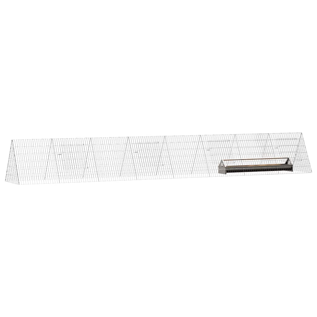 Pollaio Vidaxx argento 430 x 55 x 55 cm in acciaio zincato