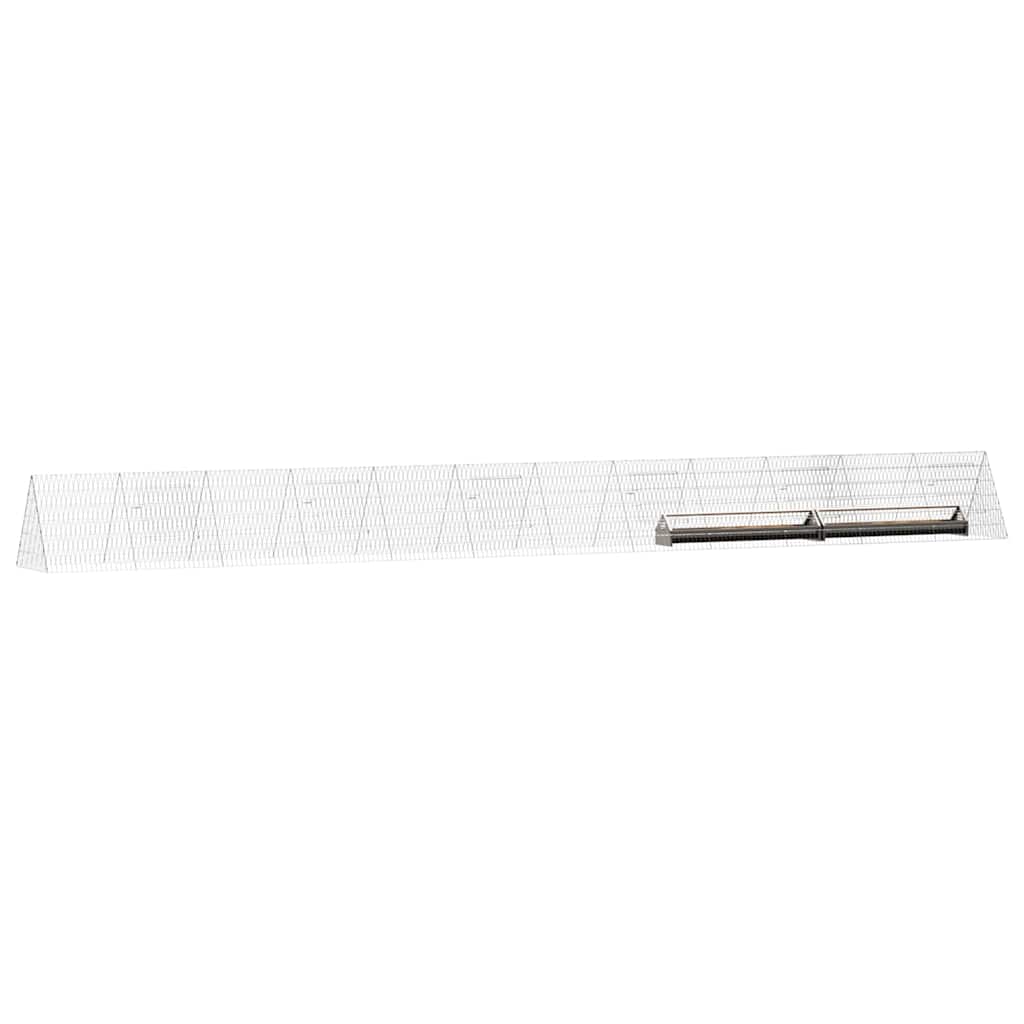 Pollaio Vidaxx argento 650 x 55 x 55 cm in acciaio zincato