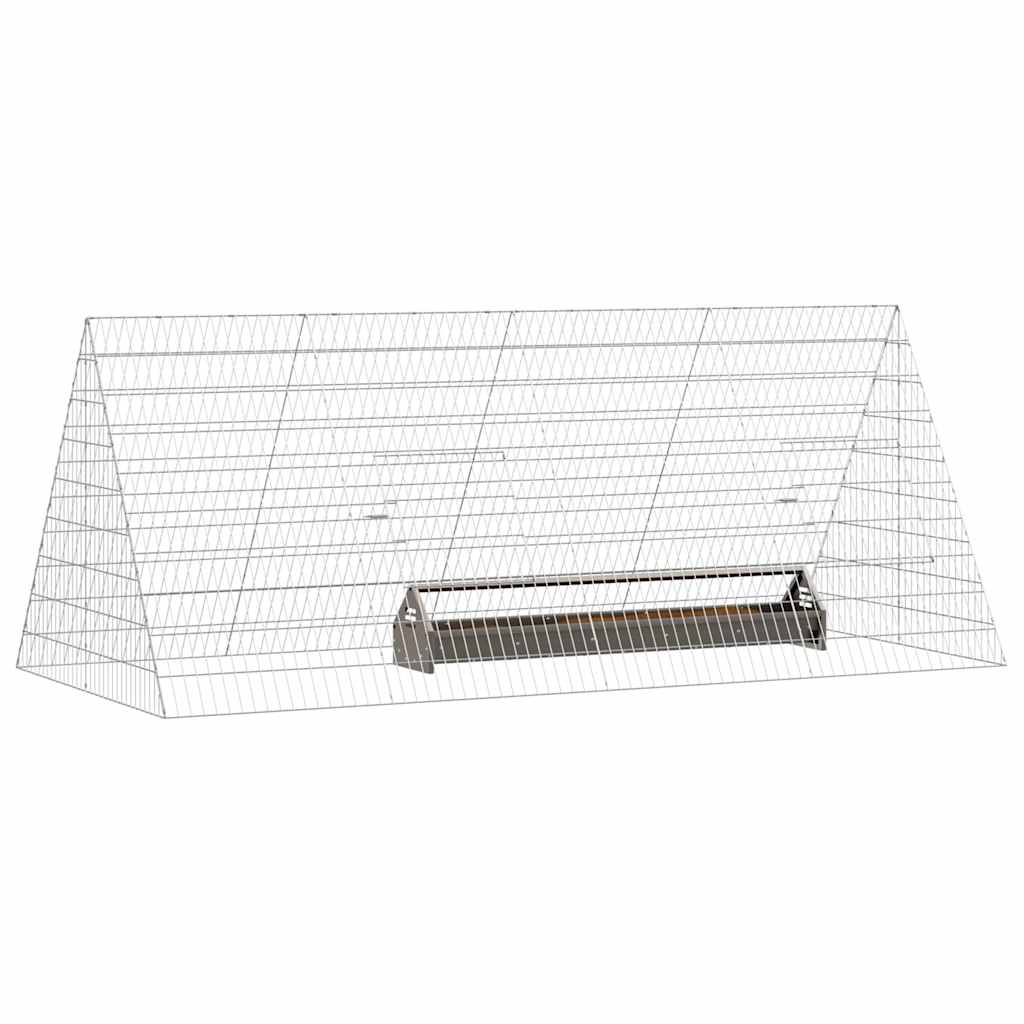 Gallinero vidaxx plata 215 x 100 x 85 cm acero galvanizado