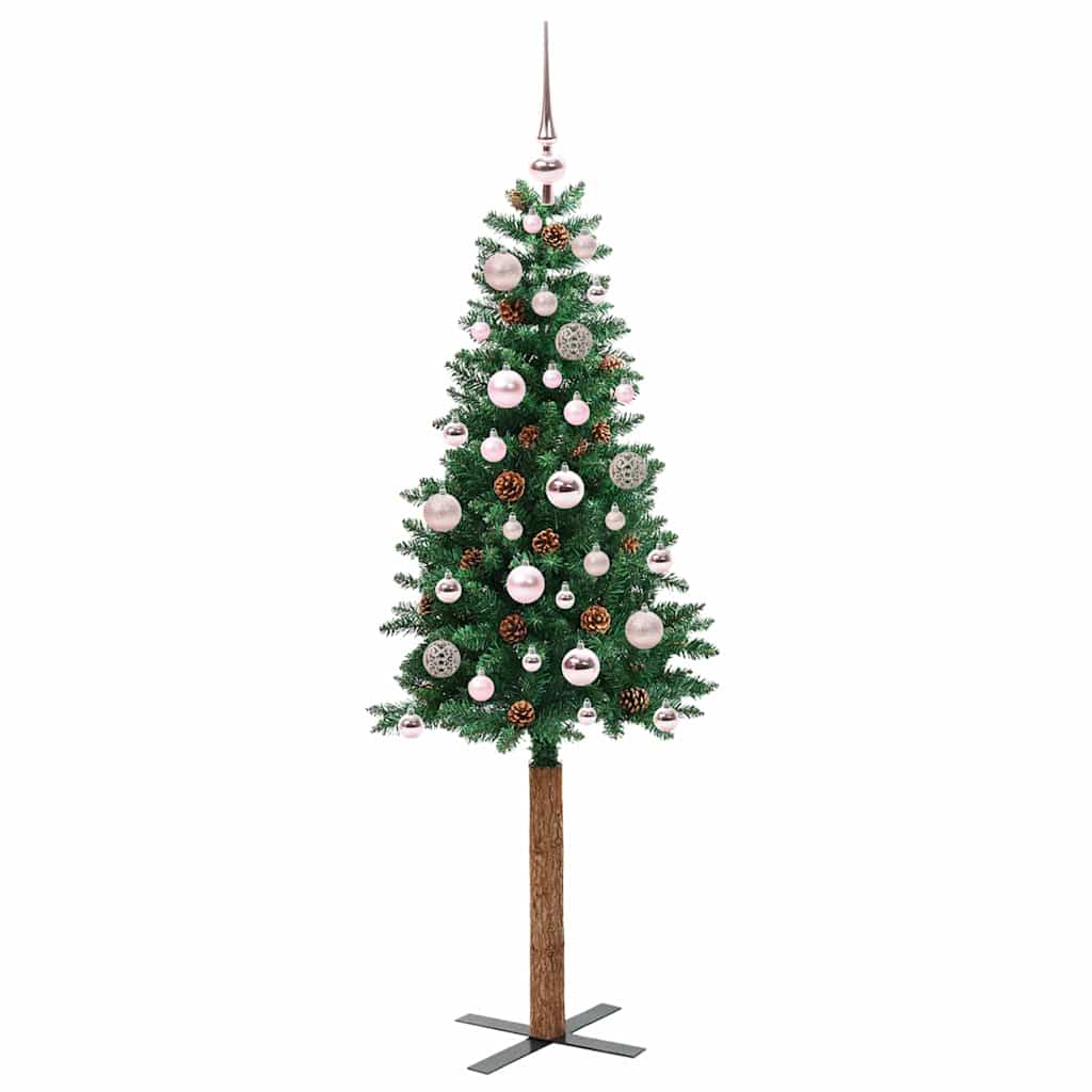 Albero di Natale Vidaxx slim verde 150 cm in PVC e legno di pino massiccio