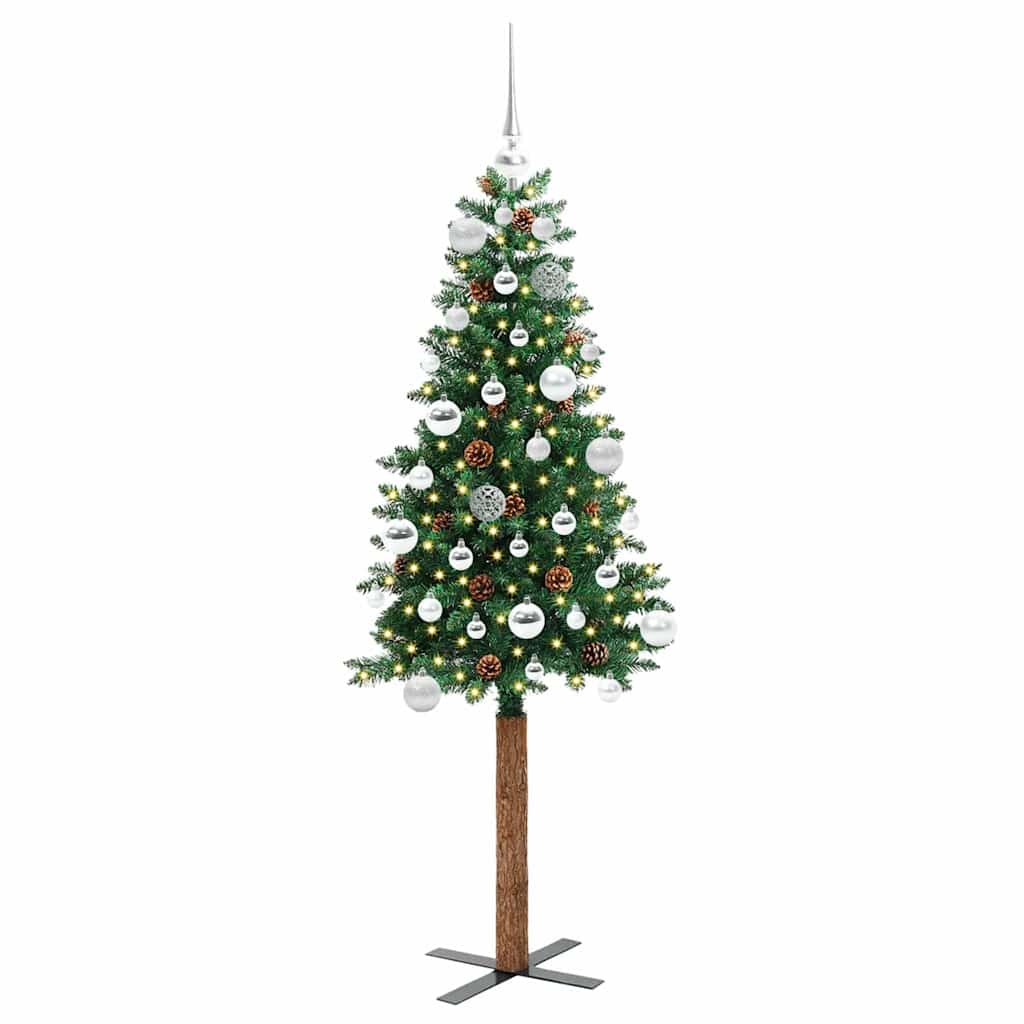 Albero di Natale Vidaxx slim verde 150 cm in PVC e legno di pino massiccio