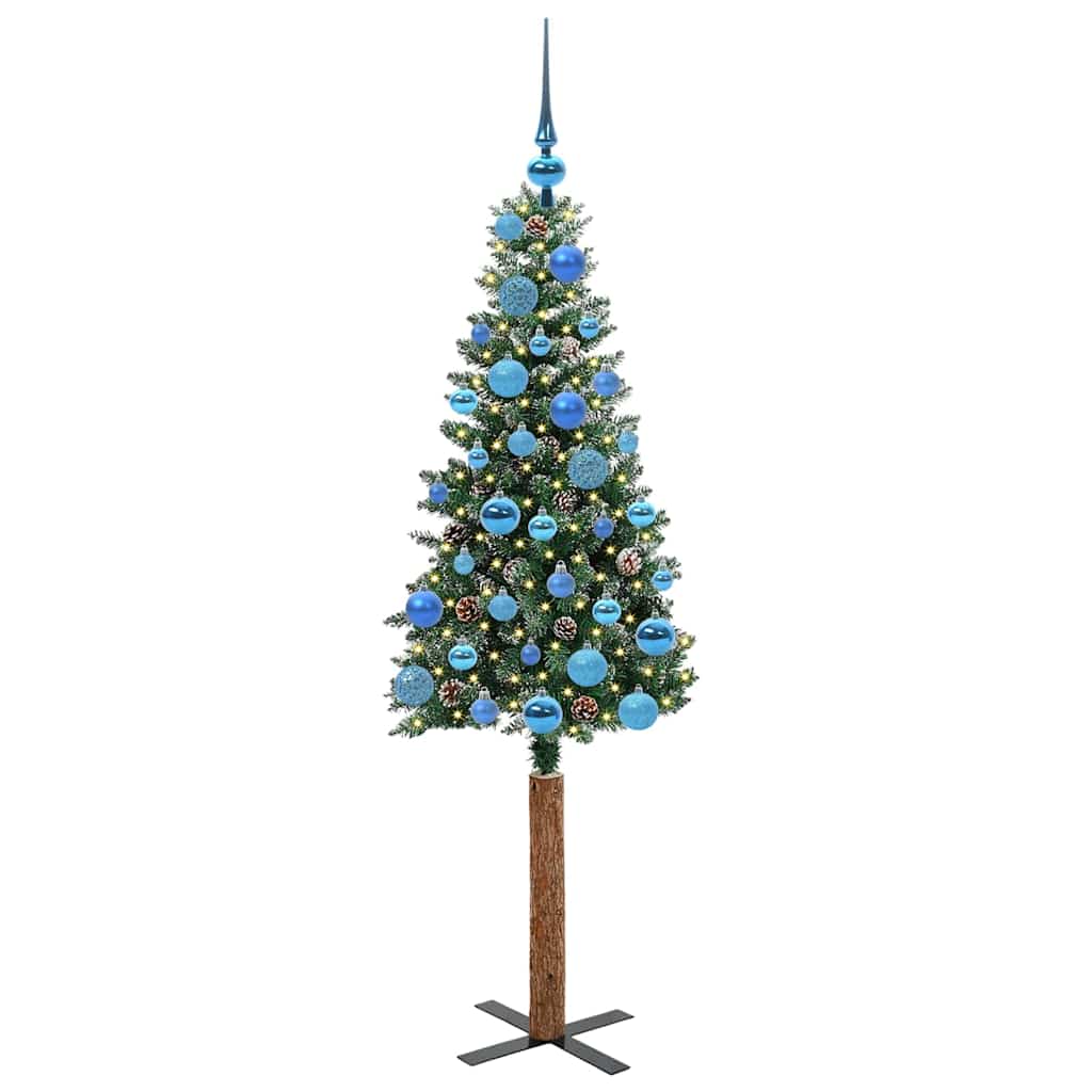Albero di Natale Vidaxx slim verde 150 cm in PVC e legno di pino massiccio