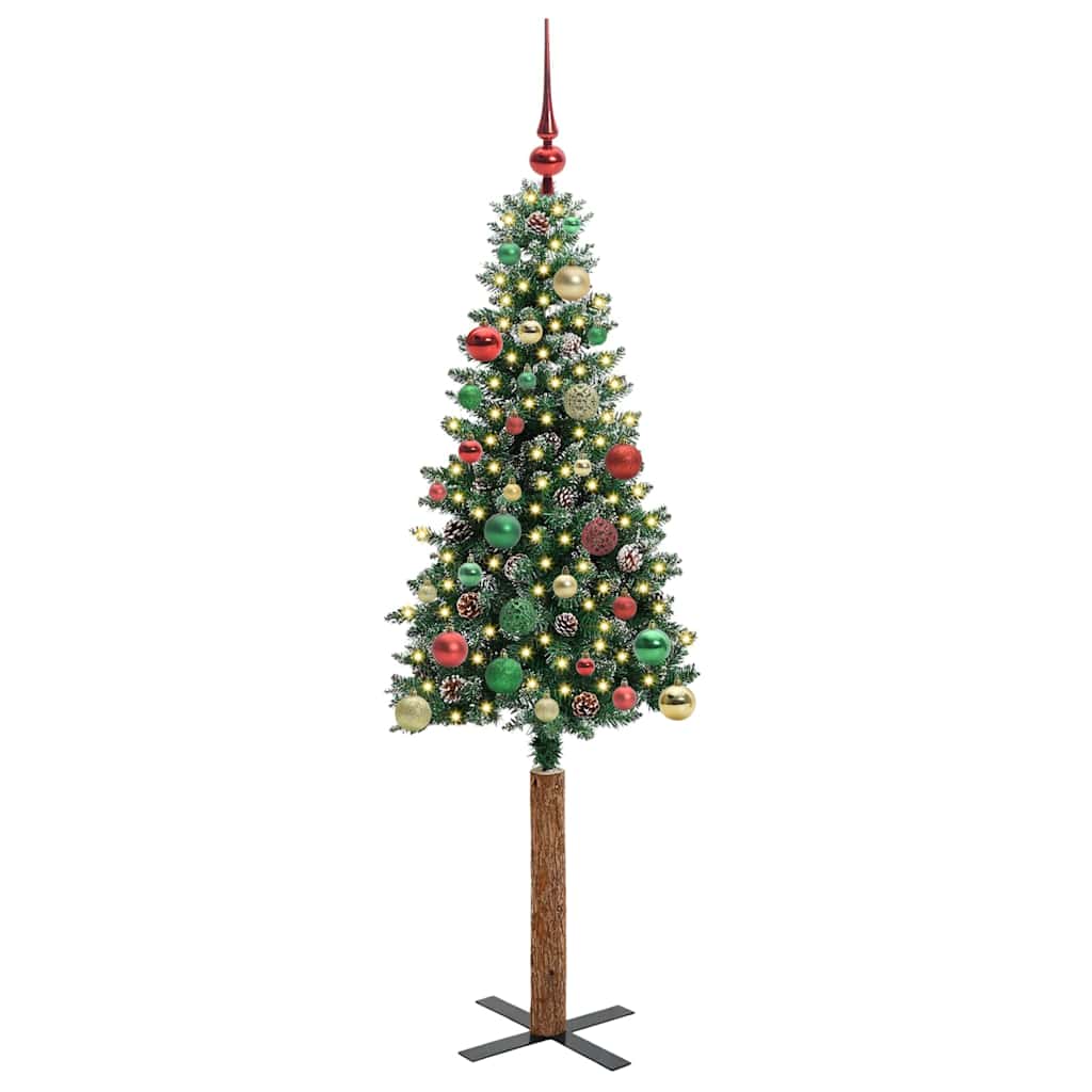 Albero di Natale Vidaxx slim verde 150 cm in PVC e legno di pino massiccio
