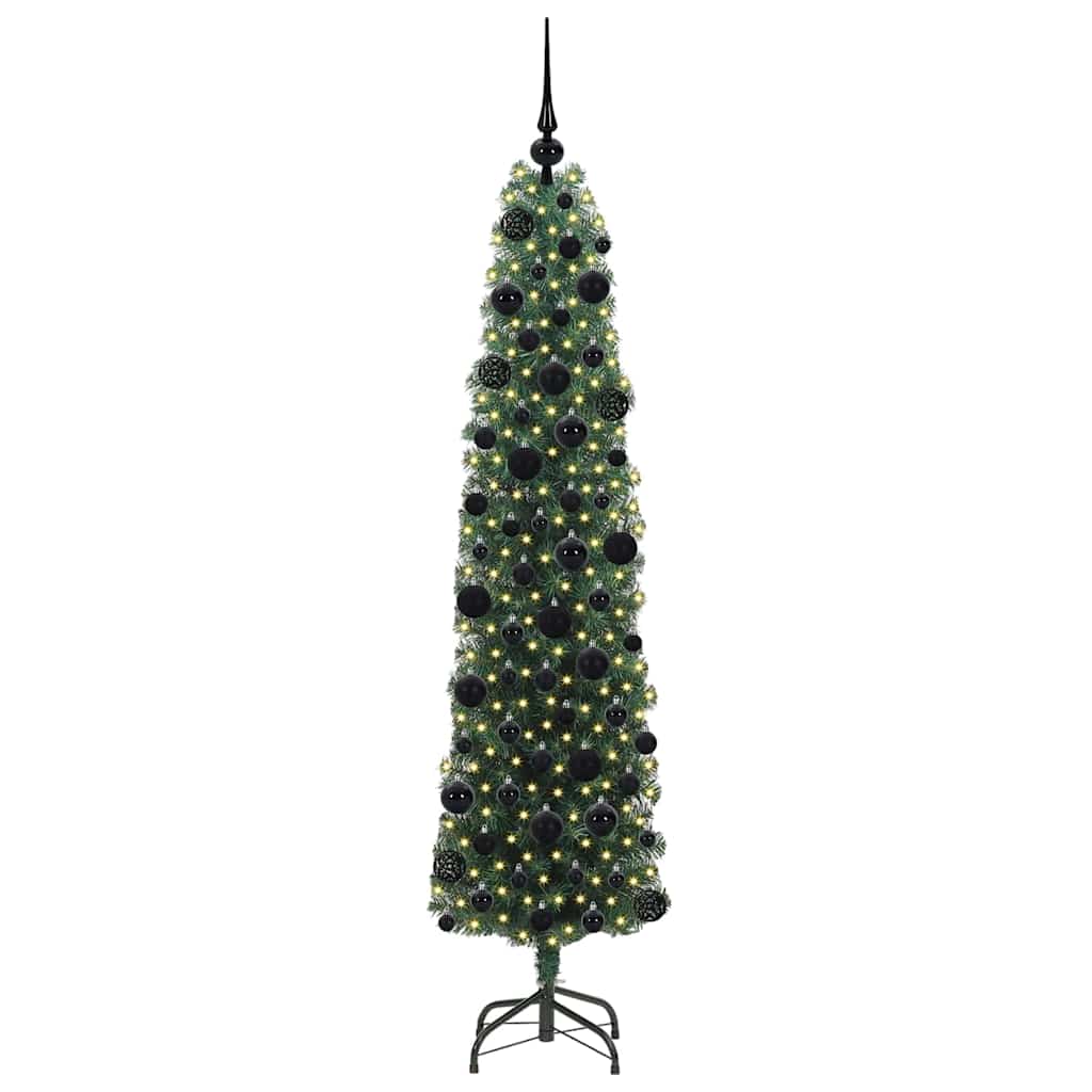 Vidaxx albero di Natale artificiale verde 180 cm in PVC e acciaio e plastica