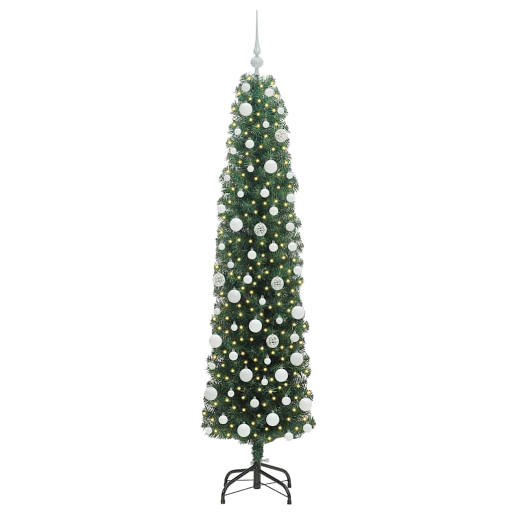 Vidaxx albero di Natale artificiale verde 180 cm in PVC e acciaio e plastica