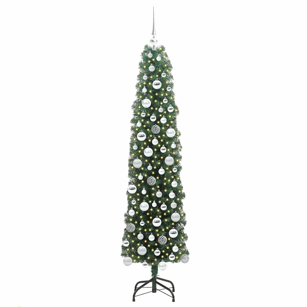Vidaxx albero di Natale artificiale verde 180 cm in PVC e acciaio e plastica